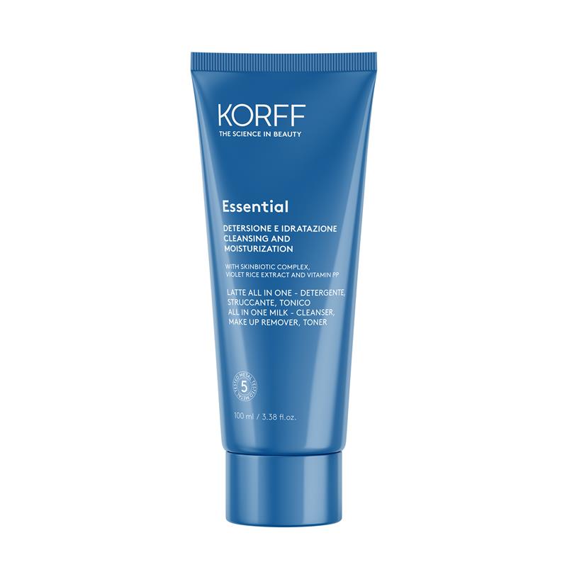 Omaggio - Essential latte all in one - detergente, struccante, tonico - Cura della pelle e make up - Korff
