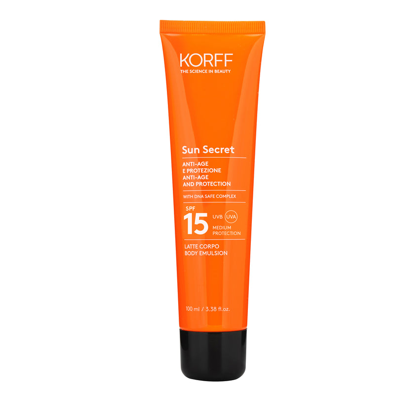 Sun Secret Latte Solare Corpo Protettivo ed Anti-age SPF15