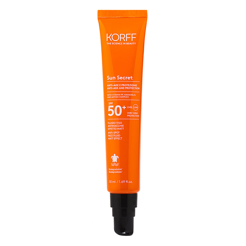 Sun Secret Fluido Viso Antimacchie Effetto Matt SPF50+